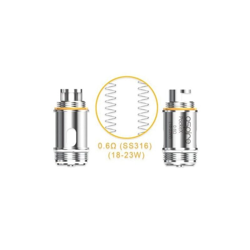Resistances Pocke X - Aspire Pack de 5